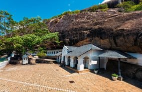 Rock temple in Dambulla, Sri Lanka